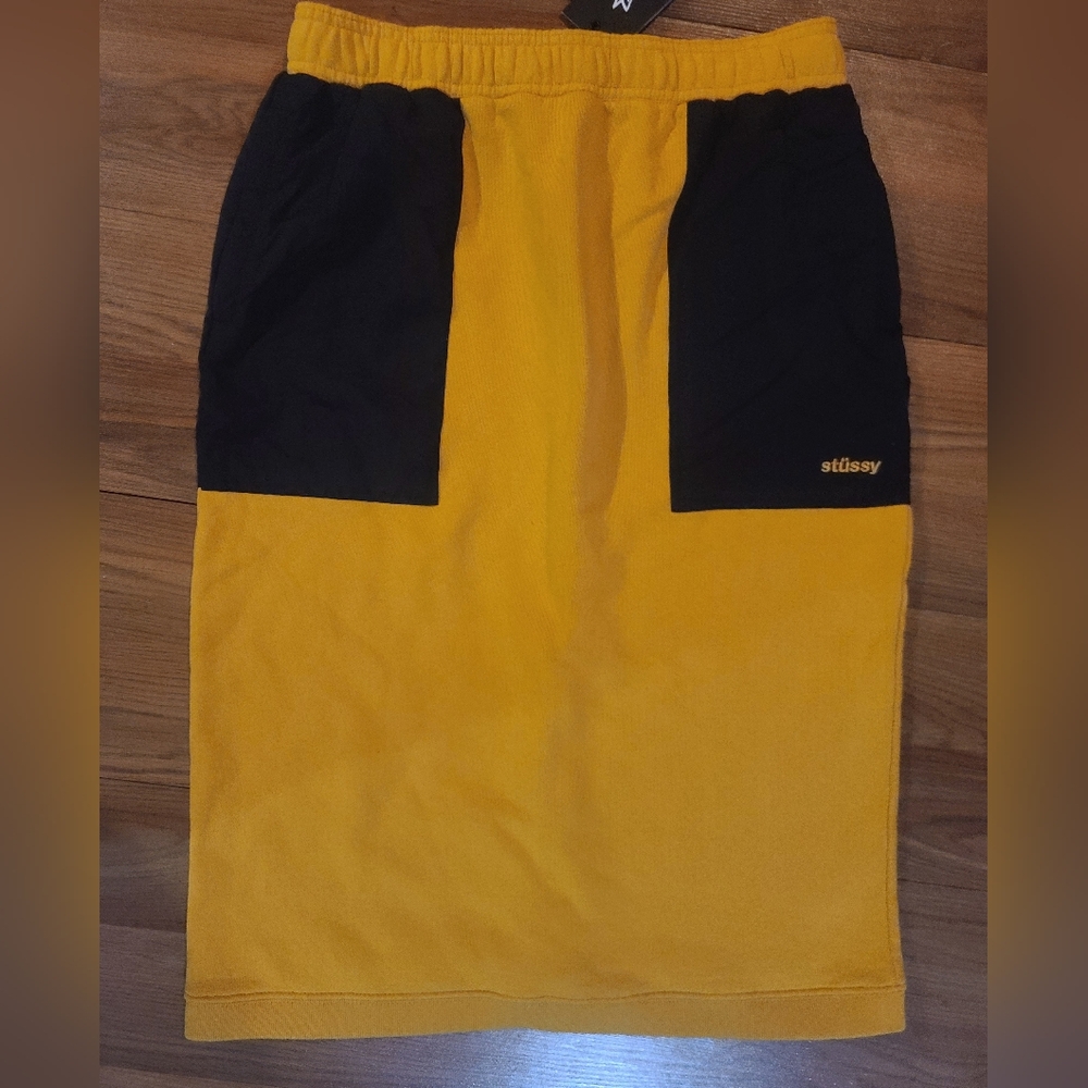NWT Stussy Simone Contrast Pocket Cotton Skirt
